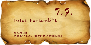 Toldi Fortunát névjegykártya